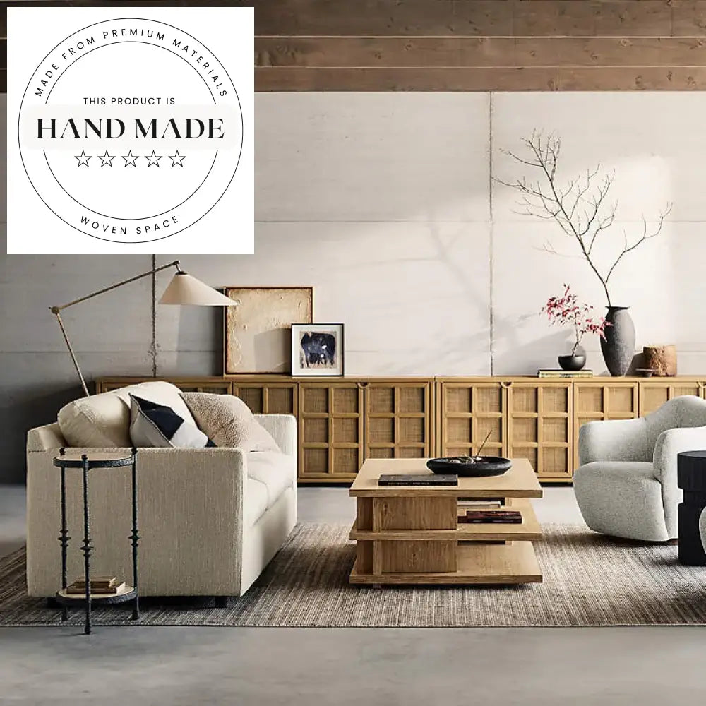 Modern Nordic Living Room Flax Fabric Seater Combination Sofa