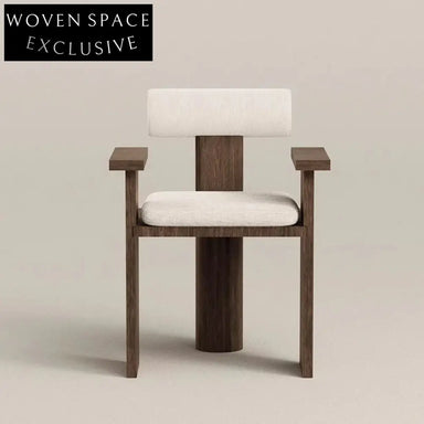 Modern Nordic Luxurious Boucle Upholstered Wooden Dining Accent Chair