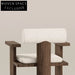 Modern Nordic Luxurious Boucle Upholstered Wooden Dining Accent Chair