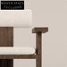 Modern Nordic Luxurious Boucle Upholstered Wooden Dining Accent Chair