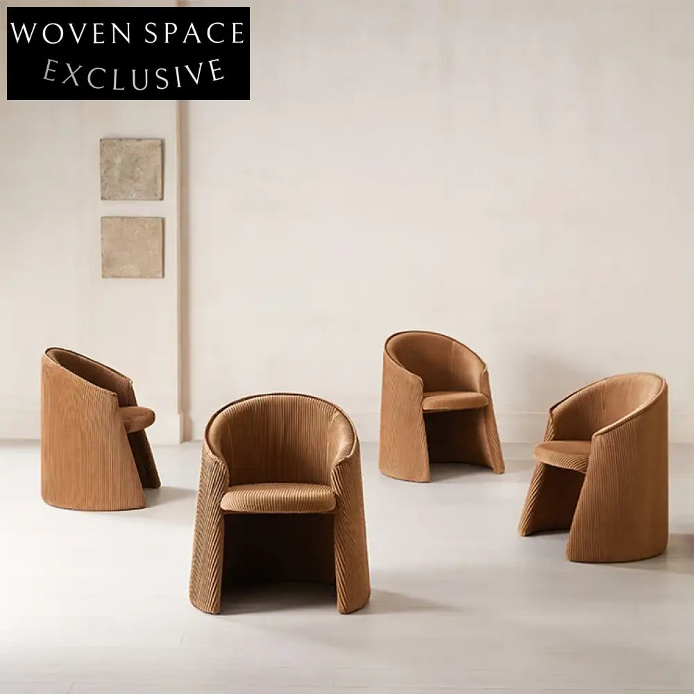 Modern Nordic Luxury Fabric Dining Chair with Comfortable Backrest