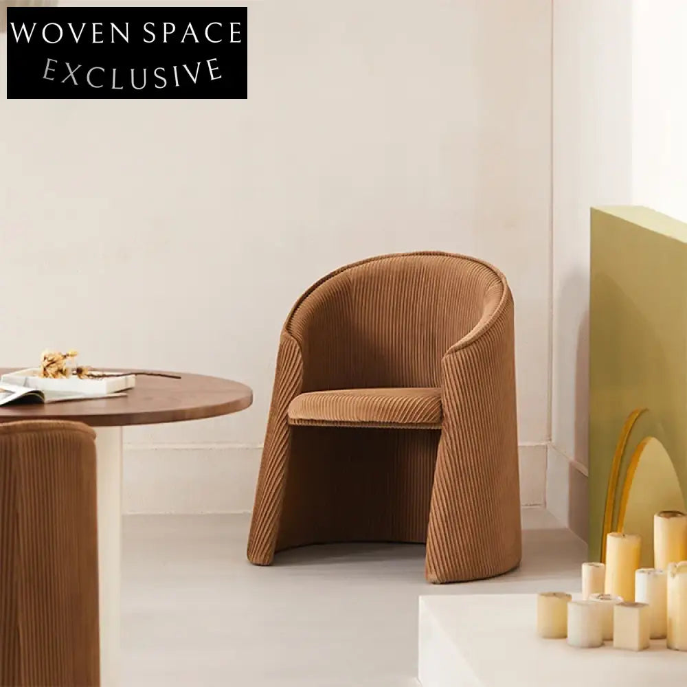 Modern Nordic Luxury Fabric Dining Chair with Comfortable Backrest