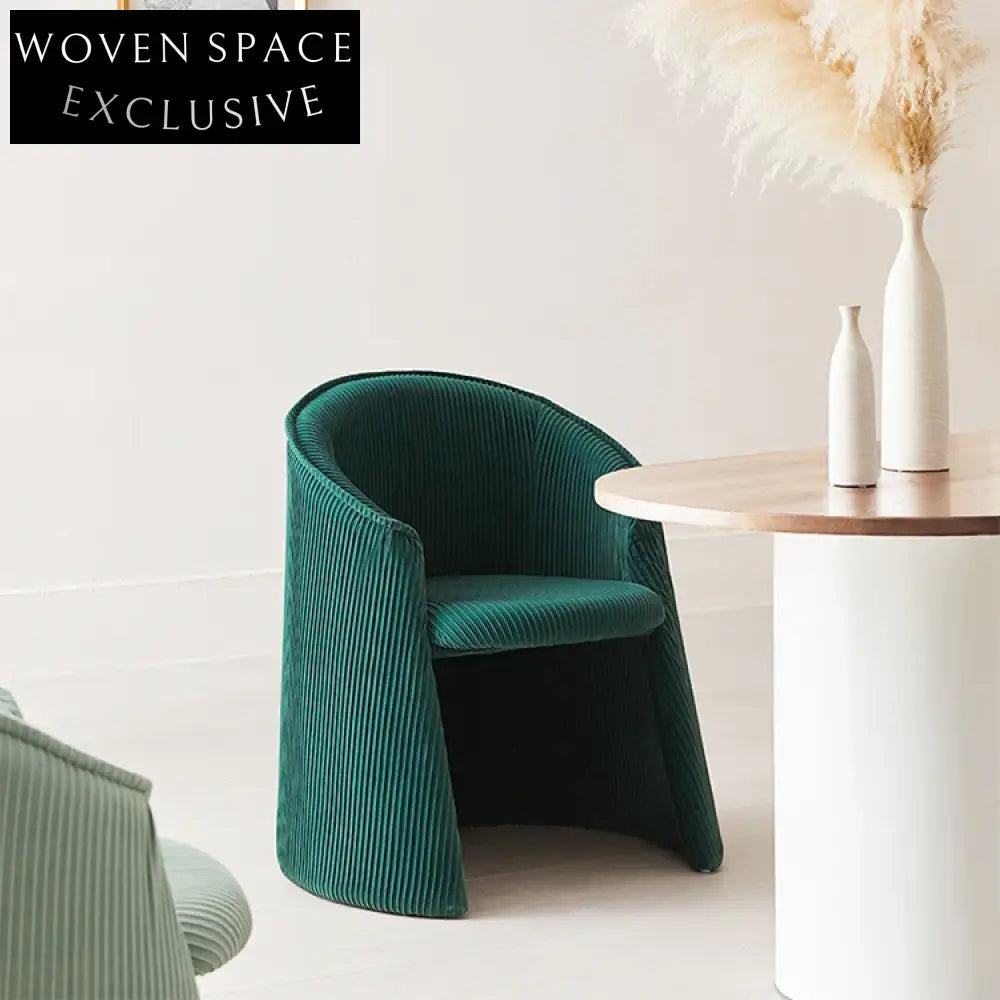Modern Nordic Luxury Fabric Dining Chair with Comfortable Backrest