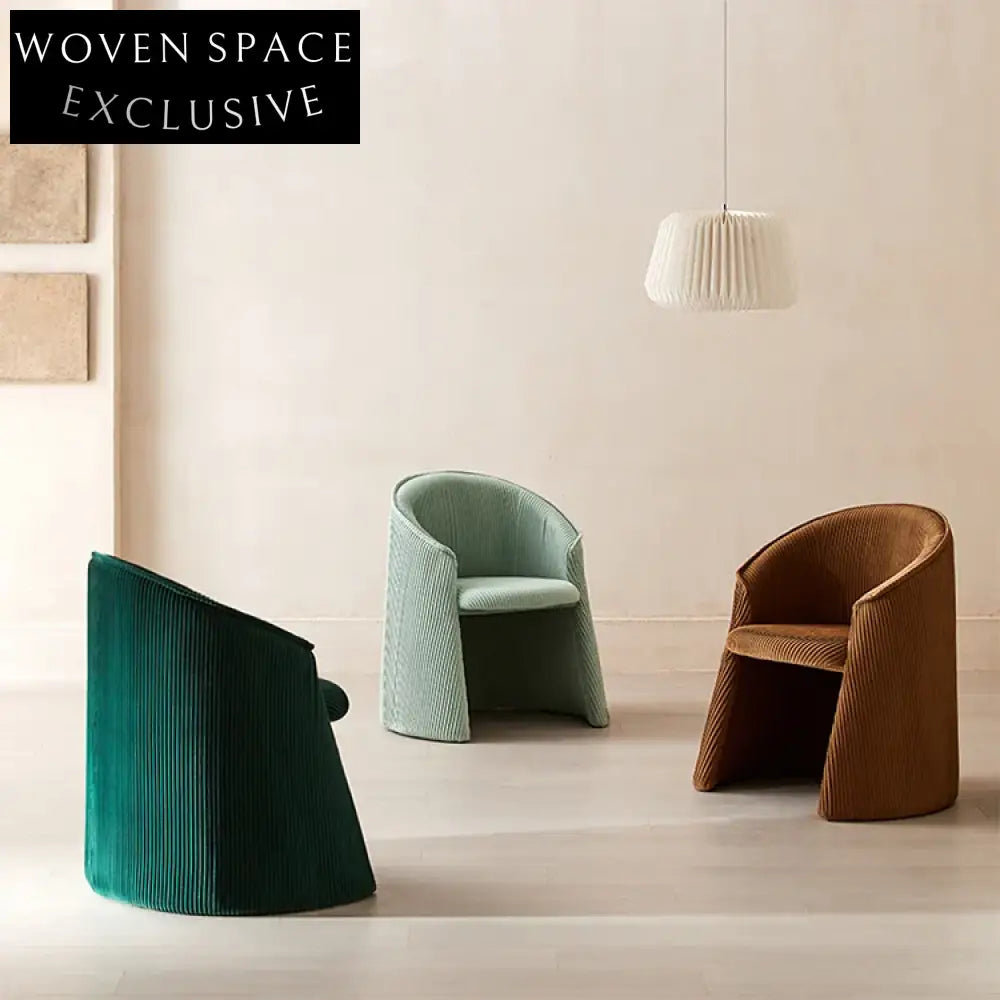 Modern Nordic Luxury Fabric Dining Chair with Comfortable Backrest