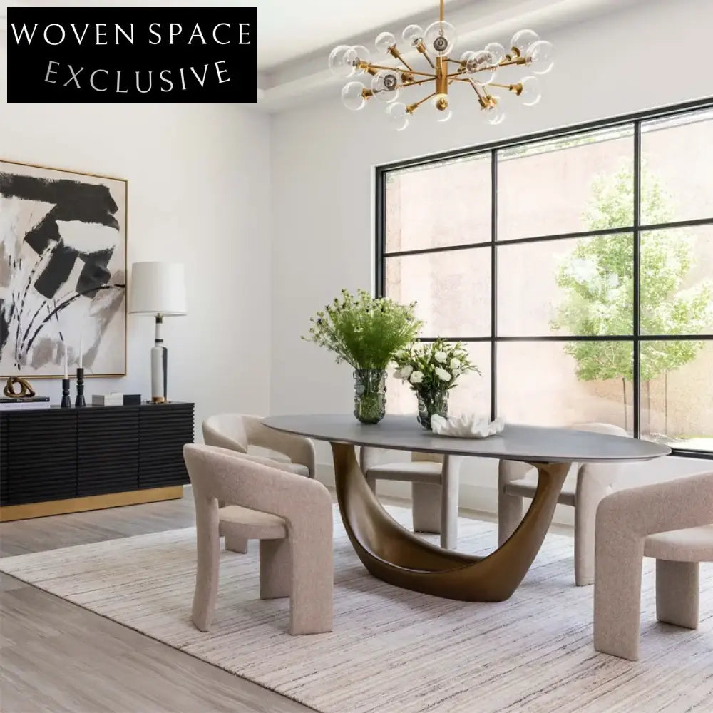 Modern Nordic Luxury Fabric Upholstered Dining Chair for Home, Hotel