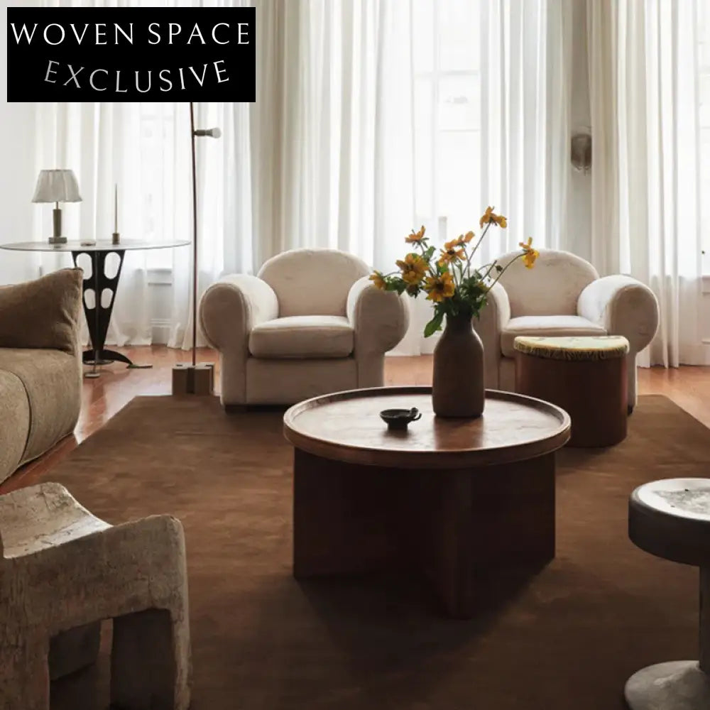 Modern Nordic Luxury Handmade Jute Polyester Rectangle Area Rug for Living Room