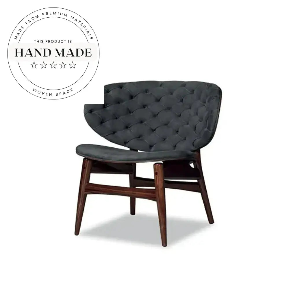 Modern Nordic Luxury Leather Upholstered Solid Wood Frame Japandi Lounge Chair