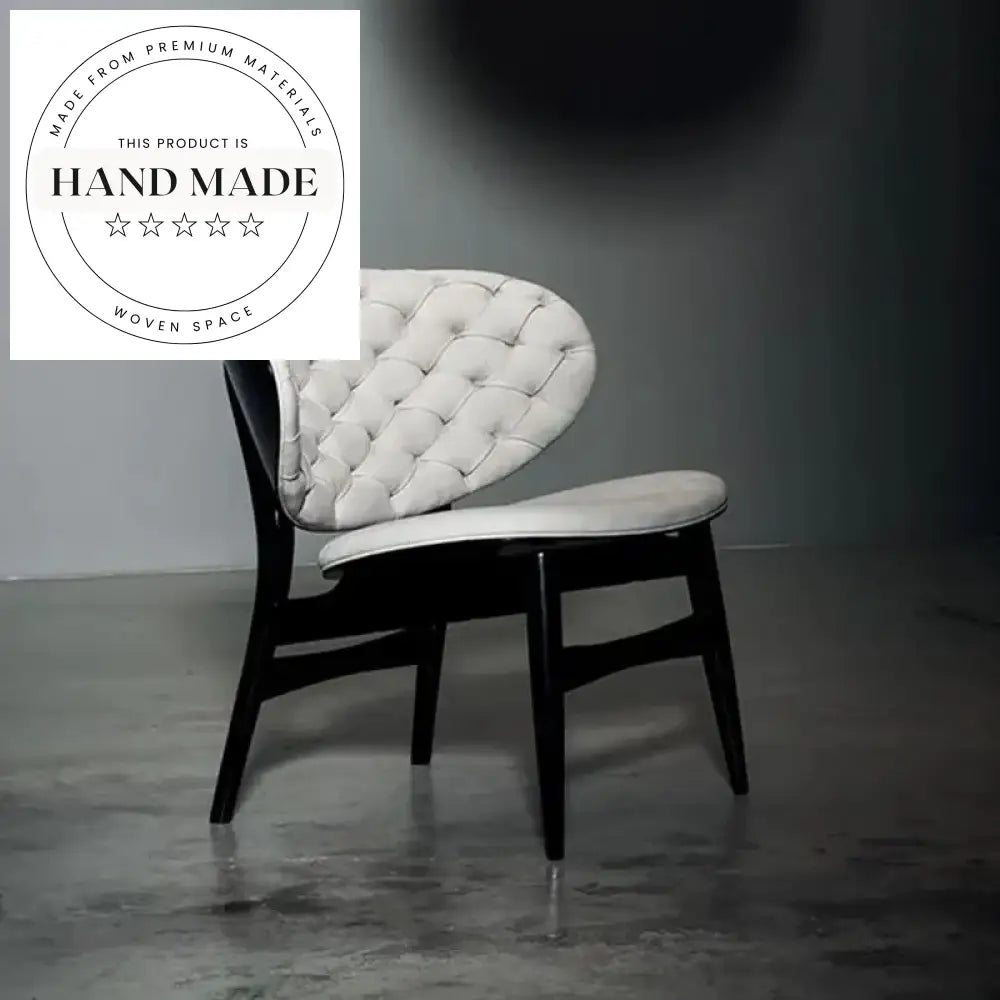 Modern Nordic Luxury Leather Upholstered Solid Wood Frame Japandi Lounge Chair