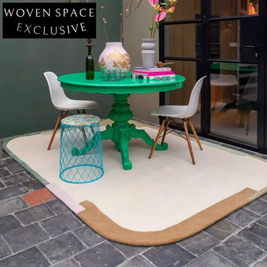 Modern Nordic Luxury Shaped Area Rug - Customizable Polyester for Home Living Room Bedroom