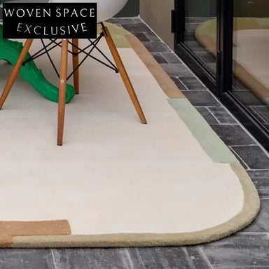 Modern Nordic Luxury Shaped Area Rug - Customizable Polyester for Home Living Room Bedroom