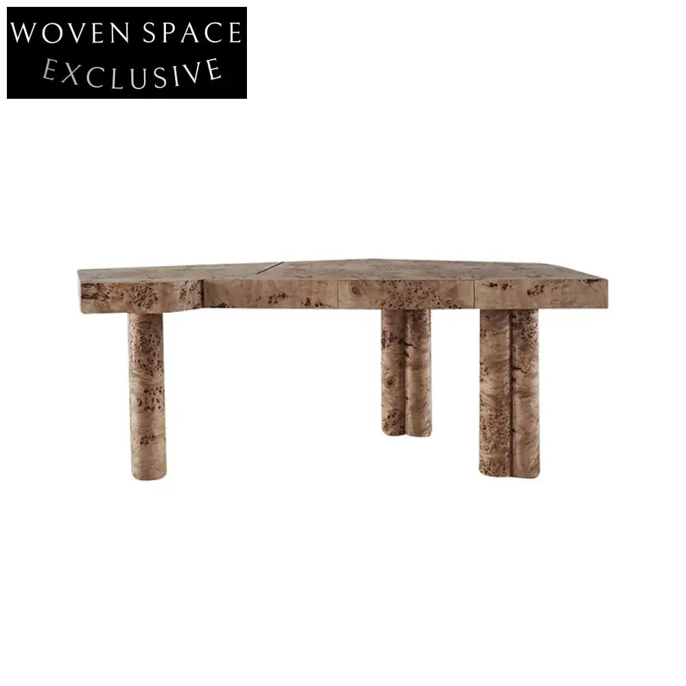 Modern Nordic Luxury Solid Wood Dining Table for Villa Patio Leisure
