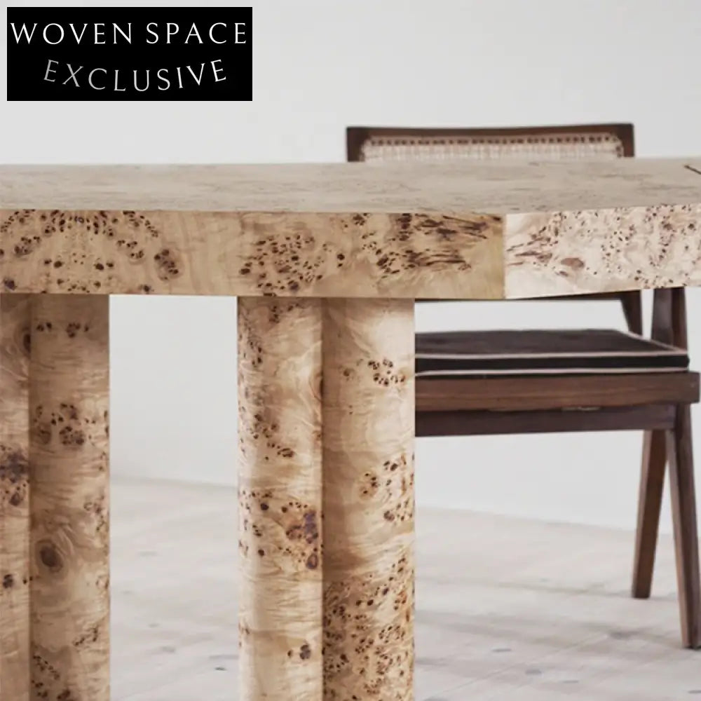 Modern Nordic Luxury Solid Wood Dining Table for Villa Patio Leisure