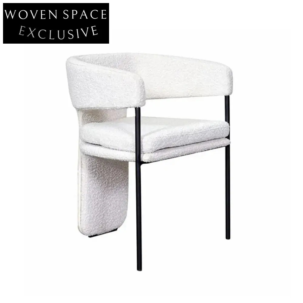 Modern Nordic Luxury Velvet Upholstered High-Back Dining Chair for Home