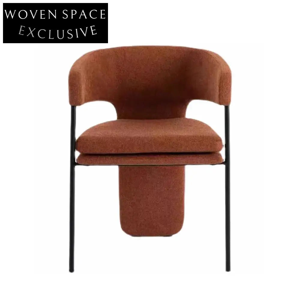 Modern Nordic Luxury Velvet Upholstered High-Back Dining Chair for Home