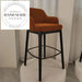Modern Nordic Luxury Wooden Leather Counter Height Kitchen Bar Stool