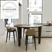 Modern Nordic Luxury Wooden Leather Counter Height Kitchen Bar Stool