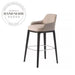 Modern Nordic Luxury Wooden Leather Counter Height Kitchen Bar Stool