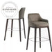 Modern Nordic Luxury Wooden Leather Counter Height Kitchen Bar Stool