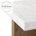 Modern Nordic Marble Top Solid Wood Square Coffee Table