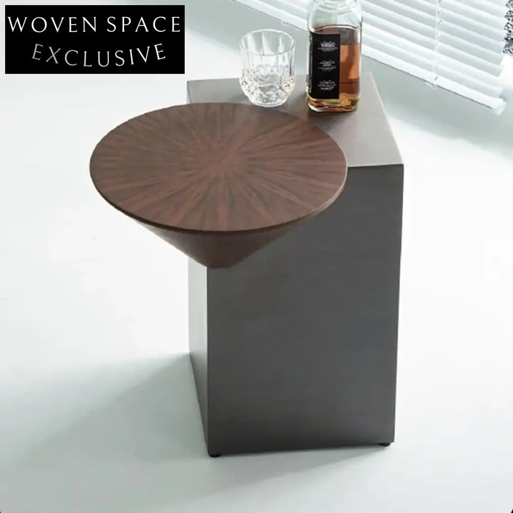 Modern Nordic Metal Round Small Side Table for Living Room Sofa Corner