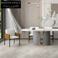 Modern Nordic Minimalist Dining Chair with Leather Cushion and Steel Frame