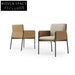 Modern Nordic Minimalist Dining Chair with Leather Cushion and Steel Frame