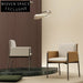 Modern Nordic Minimalist Dining Chair with Leather Cushion and Steel Frame