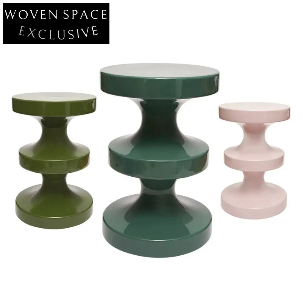 Modern Nordic Minimalist Fiberglass Round Accent Side Coffee Table