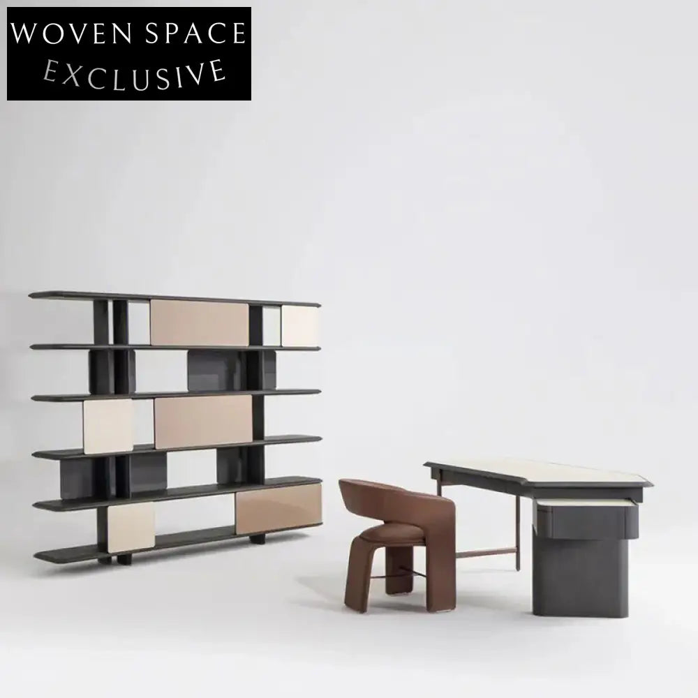 Modern Nordic Minimalist Leather Dining Chair Curved Back Design Metal Legs