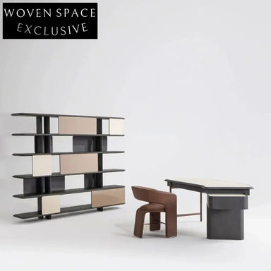 Modern Nordic Minimalist Leather Dining Chair Curved Back Design Metal Legs