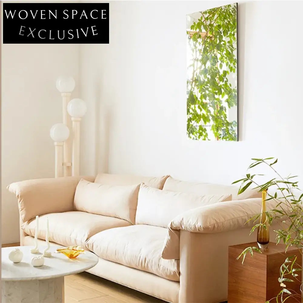 Modern Nordic Minimalist Pine Wood Frame Fabric Sofa Couch for Hotels & Homes