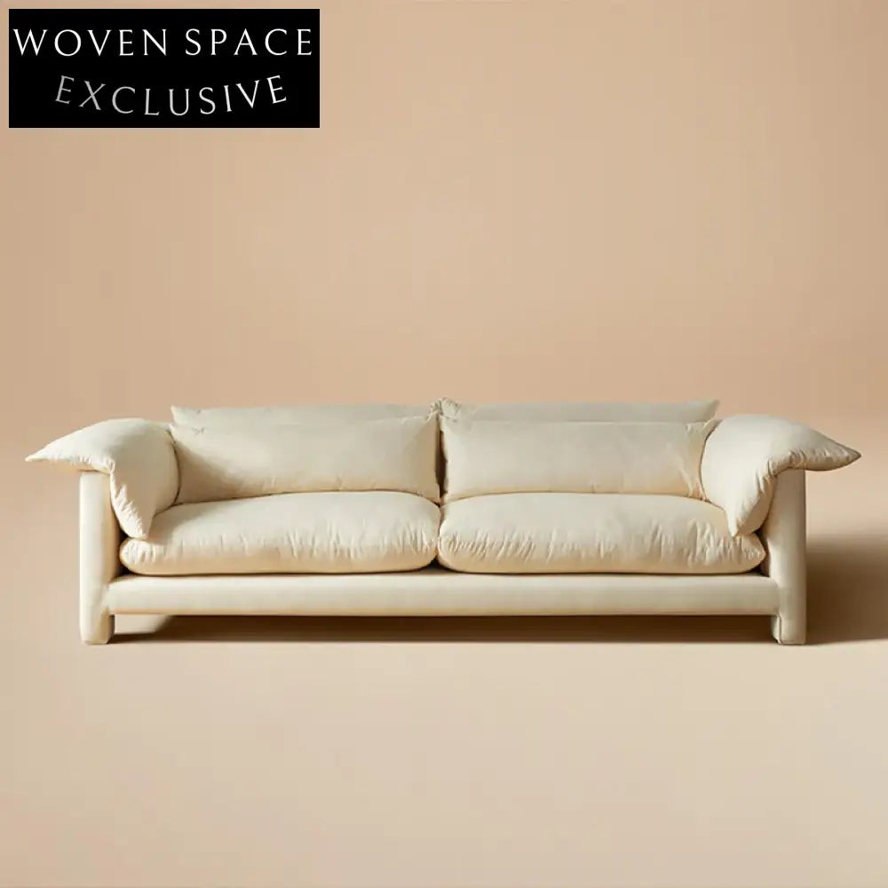 Modern Nordic Minimalist Pine Wood Frame Fabric Sofa Couch for Hotels & Homes