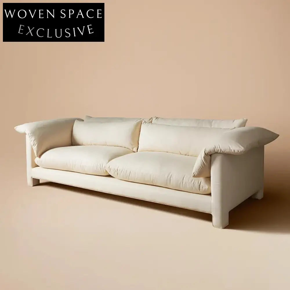 Modern Nordic Minimalist Pine Wood Frame Fabric Sofa Couch for Hotels & Homes