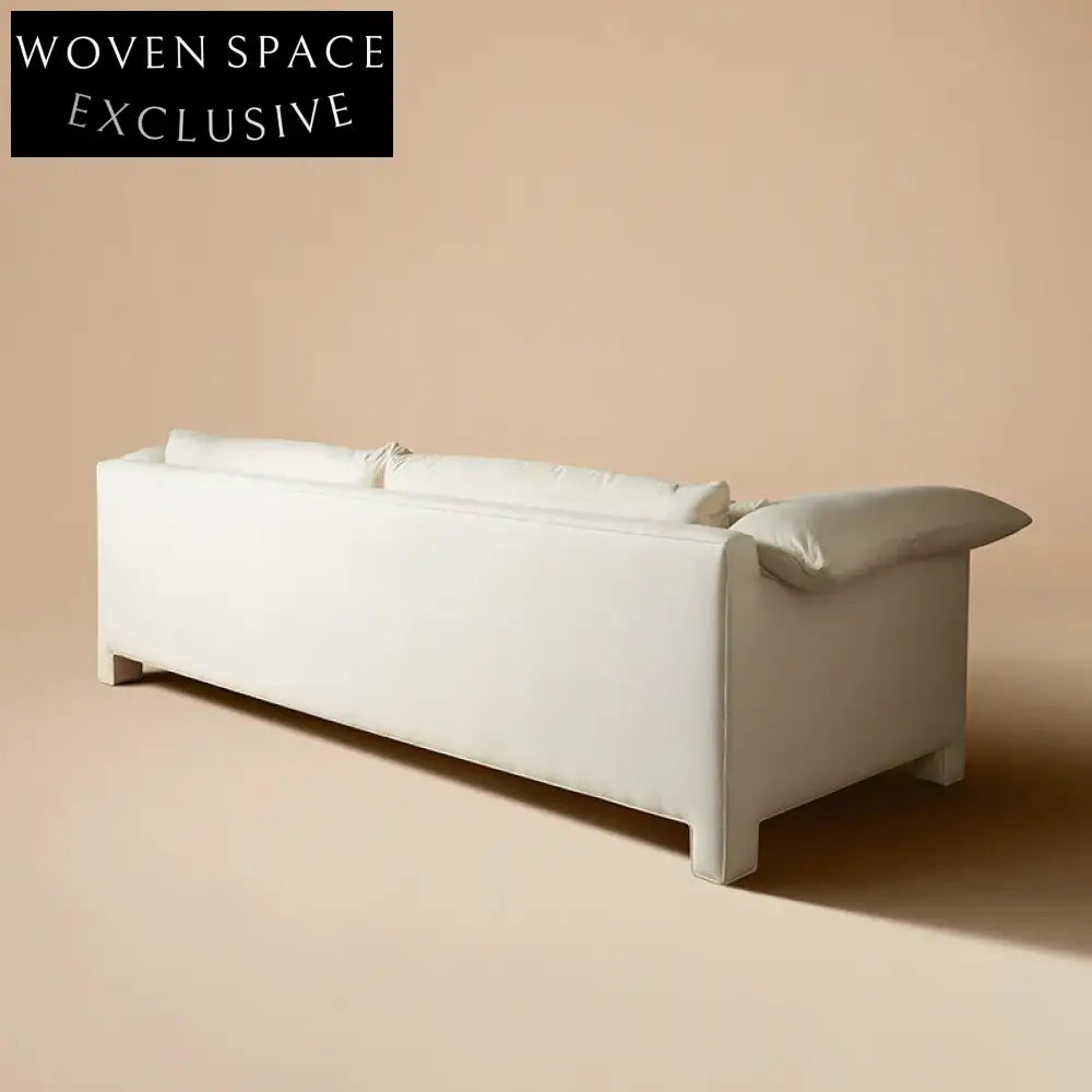 Modern Nordic Minimalist Pine Wood Frame Fabric Sofa Couch for Hotels & Homes