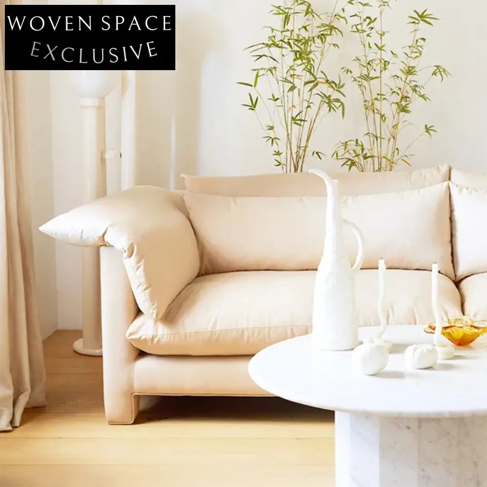 Modern Nordic Minimalist Pine Wood Frame Fabric Sofa Couch for Hotels & Homes