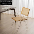 Modern Nordic Minimalist Rattan Outdoor Armrest Dining Chair