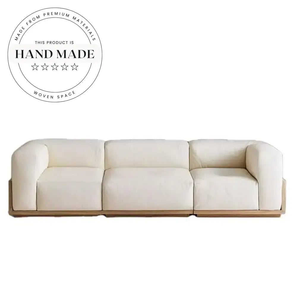 Modern Nordic Modular Genuine Leather Living Room Sectional Sofa Set