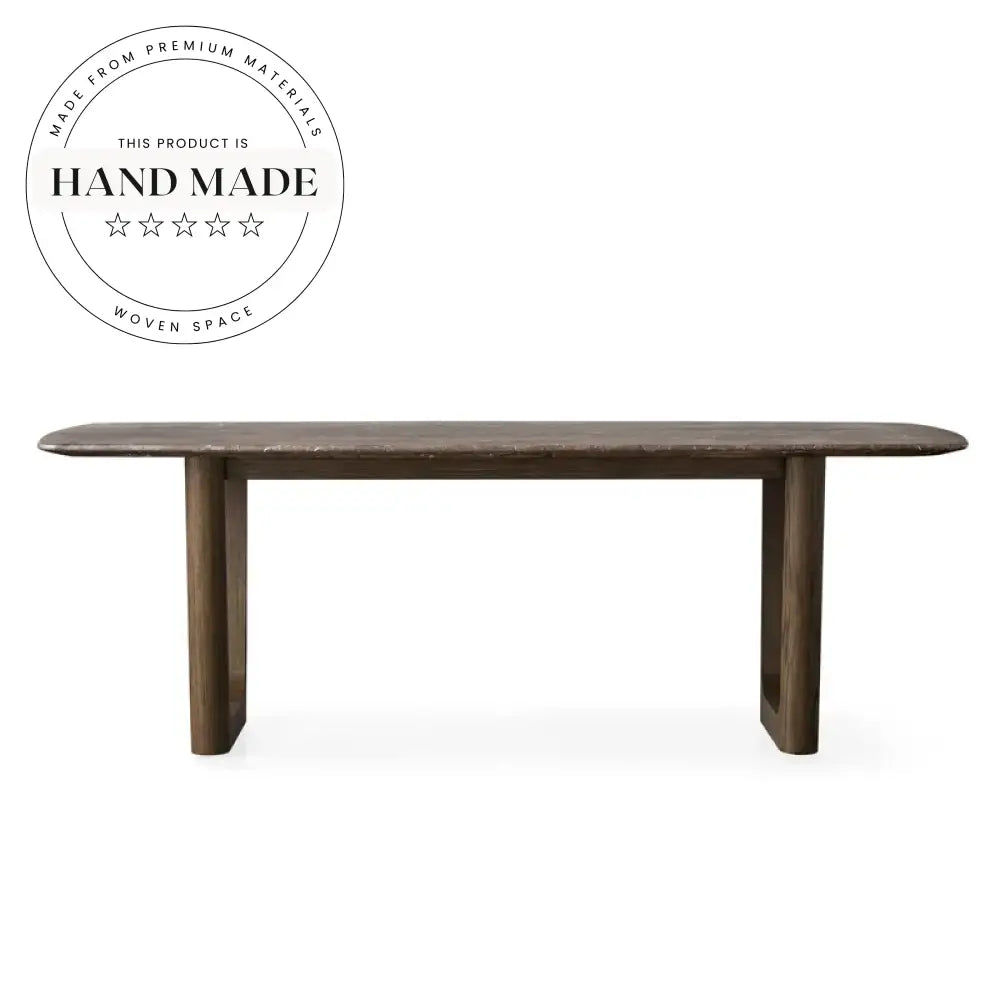 Modern Nordic Natural Marble Top Solid Oak Luxury Dining Table