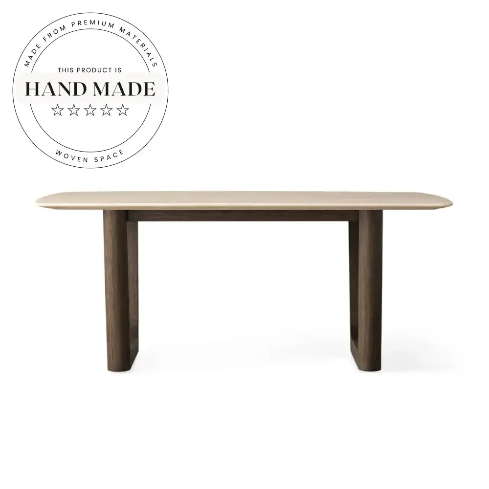 Modern Nordic Natural Marble Top Solid Oak Luxury Dining Table