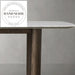 Modern Nordic Natural Marble Top Solid Oak Luxury Dining Table