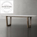 Modern Nordic Natural Marble Top Solid Oak Luxury Dining Table