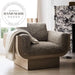 Modern Nordic Natural Oak Accent Lounge Chair for Living Room