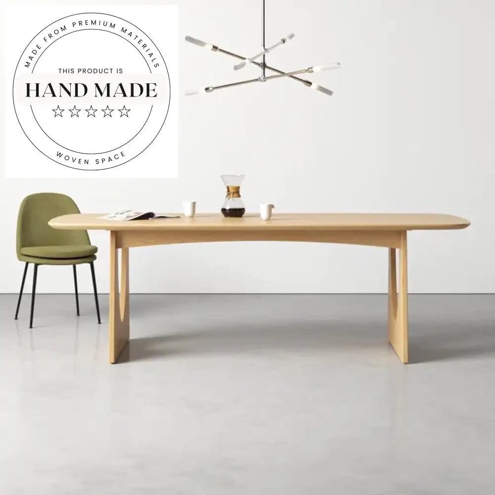 Modern Nordic Natural Solid Wood Rectangle Dining Table