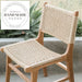Modern Nordic Natural Wood Rope Outdoor Garden Patio Dining Chair