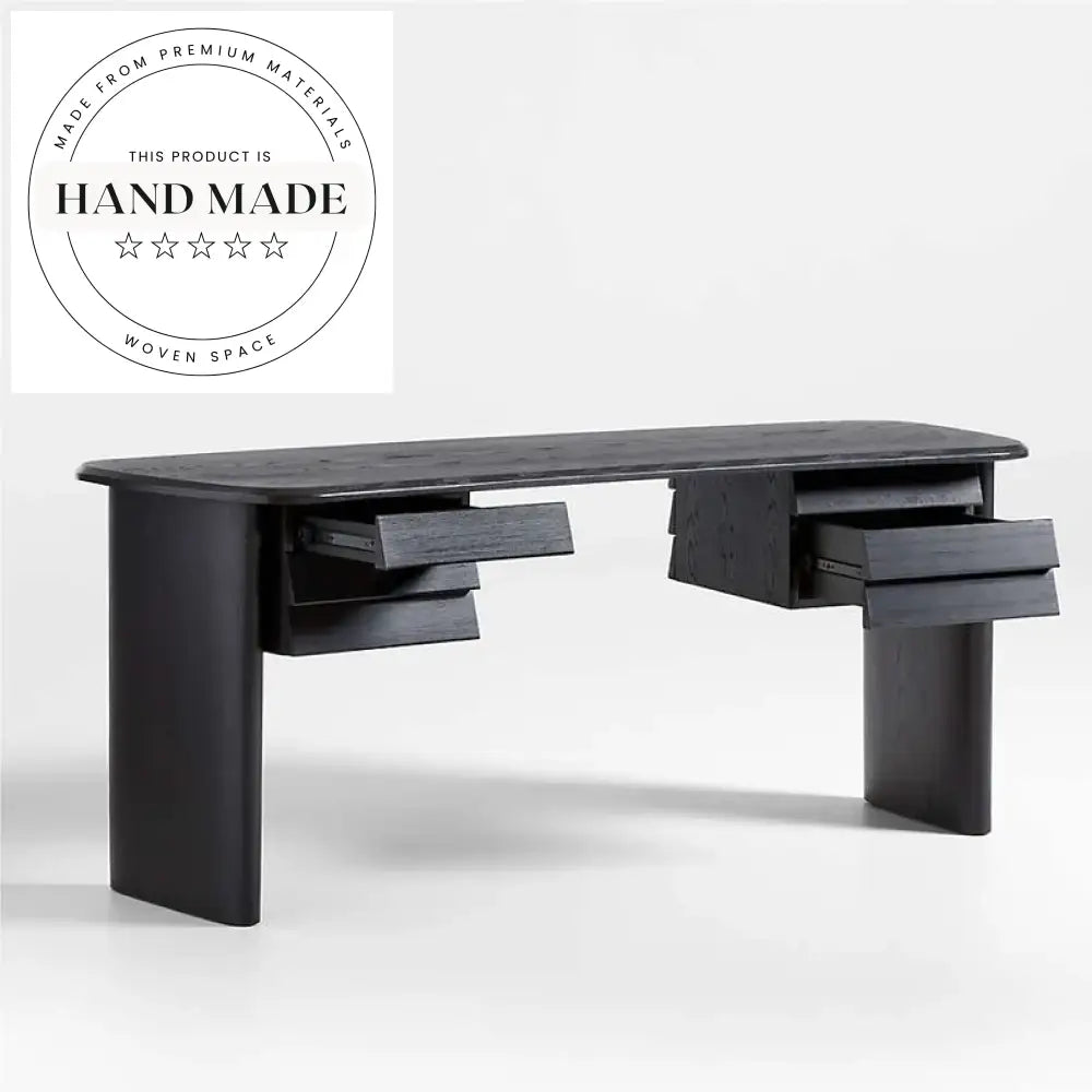 Modern Nordic Oak Solid Wood Rectangular Study and Office Desk