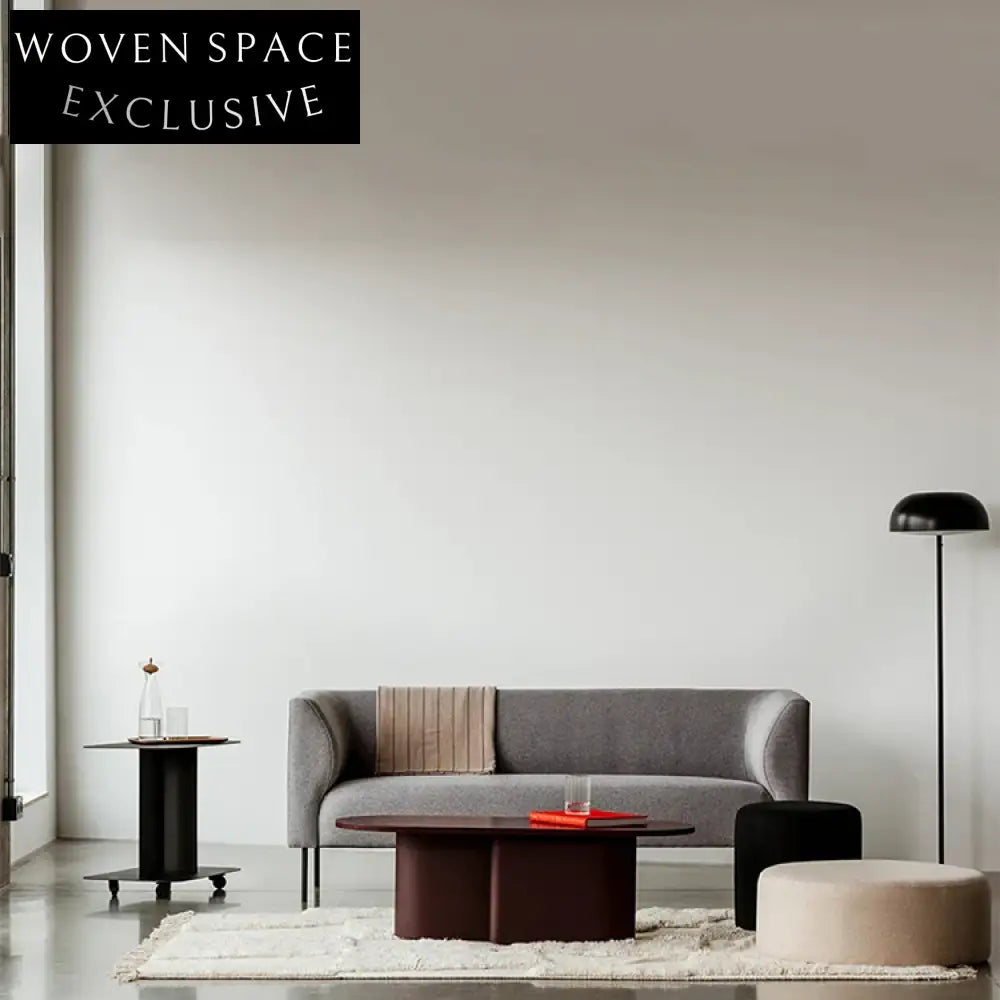 Modern Nordic Oval Solid Wood Living Room Centerpiece Coffee Table