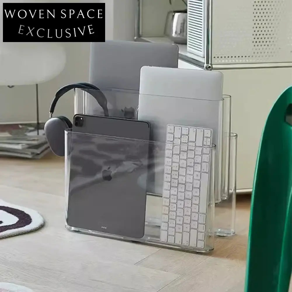 Modern Nordic Plastic Floor Bookshelf with Handle for Home Storage Bookshelf