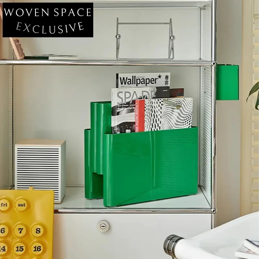 Modern Nordic Plastic Floor Bookshelf with Handle for Home Storage Bookshelf