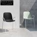 Modern Nordic Plastic PP Dining Chair with Metal Frame and Hole Design