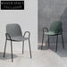 Modern Nordic Plastic PP Dining Chair with Metal Frame and Hole Design
